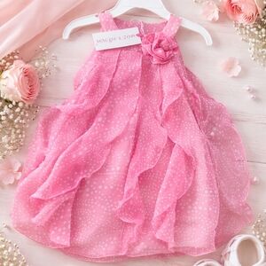 Maggie & Zoe Pink Polka Dot Ruffle Dress